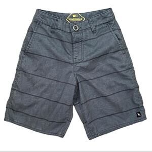 Rip Curl Boys Gray Striped Walking Shorts Size 22”